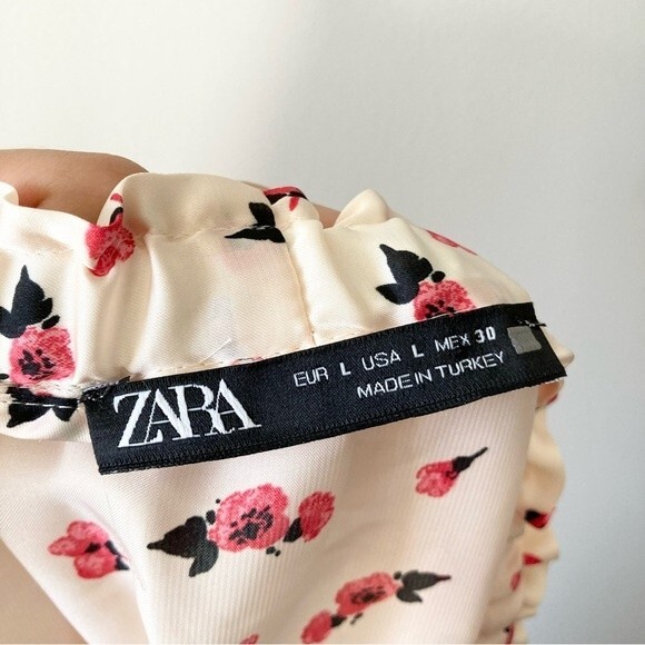 ZARA Floral Printed Midi Dress‎ L - Picture 3 of 5